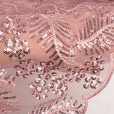 Mesh Embroidered Sequins Lizanne Old Pink
