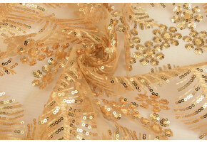 Netz Bestickt Pailletten Lizanne Gold