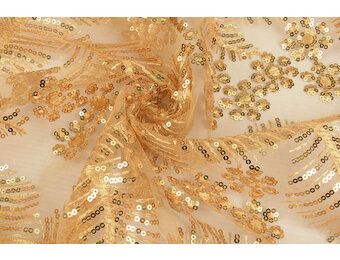 Mesh Embroidered Sequins Lizanne Gold