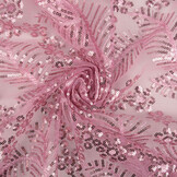 Mesh Embroidered Sequins Lizanne Dark Old Pink