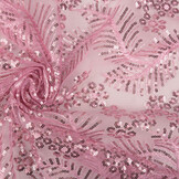 Mesh Embroidered Sequins Lizanne Dark Old Pink