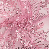 Mesh Embroidered Sequins Lizanne Dark Old Pink