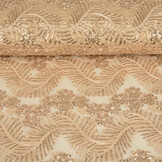 Mesh Geborduurd Pailletten Lizanne Champagne Beige