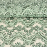 Mesh Embroidered Sequins Lizanne Light Old Green