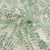 Mesh Geborduurd Pailletten Lizanne Licht Oud Groen