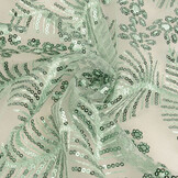 Mesh Geborduurd Pailletten Lizanne Licht Oud Groen