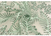 Mesh Embroidered Sequins Lizanne Light Old Green