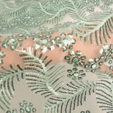 Mesh Embroidered Sequins Lizanne Light Old Green