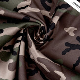 Army Polyester Cotton Brown Green