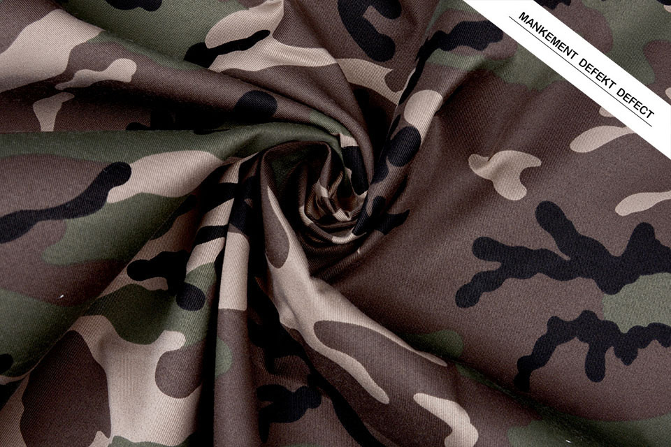 Army Polyester Cotton Brown Green