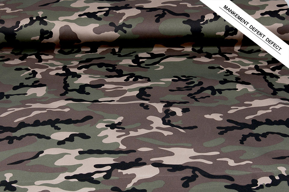Army Polyester Cotton Brown Green