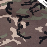 Army Polyester Cotton Brown Green