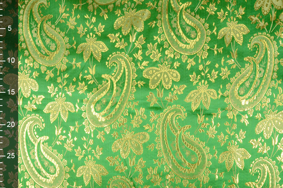 Brokaat Paisley Fantasy Groen