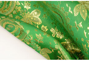 Brokaat Paisley Fantasy Groen