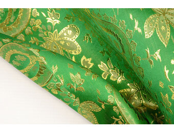 Brokaat Paisley Fantasy Groen