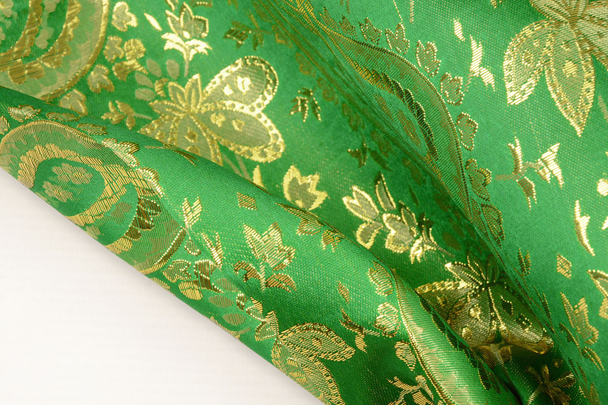 Brokaat Paisley Fantasy Groen