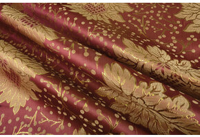 Brokaat Bloemen Levani Bordeaux