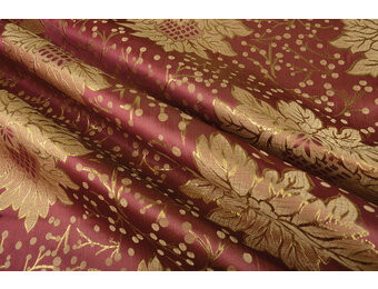 Brokat Blumen Levani Bordeaux