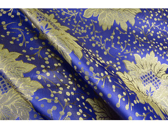 Brokat Blumen Levani Königsblau