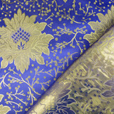 Brokaat Bloemen Levani Koningsblauw