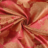 Brocade Flowers Dahlia Wine Red