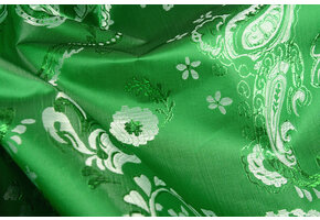 Brocade Paisley Devika Grass Green