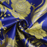 Brocade Flowers Evadne Royal Blue