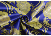 Brocade Flowers Evadne Royal Blue