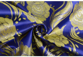 Brocade Flowers Evadne Royal Blue