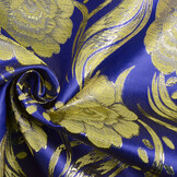 Brocade Flowers Evadne Royal Blue