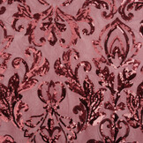 Pailletten op Mesh Roxy Bordeaux