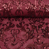 Pailletten op Mesh Roxy Bordeaux