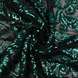 Sequins on Mesh Madelon Petrol