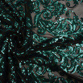 Sequins on Mesh Madelon Petrol