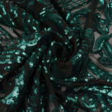 Sequins on Mesh Madelon Petrol