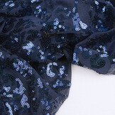 Sequins on Mesh Lilia Navy Blue
