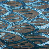 Pailletten op Mesh Fauve Blauw