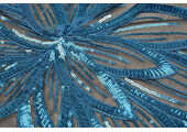 Pailletten op Mesh Fauve Blauw