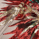 Pailletten op Tule Yeli Rood