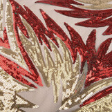 Sequins on Tulle Yeli Red