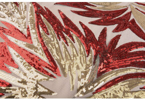 Sequins on Tulle Yeli Red