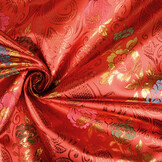 Brokat Blumen Camelia Rot