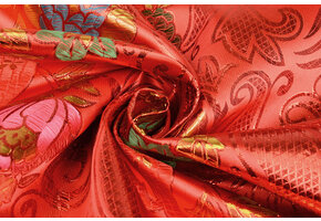 Brocade Flowers Camelia Red