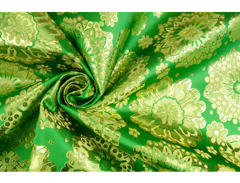 Brokat Blumen Romelia Grün