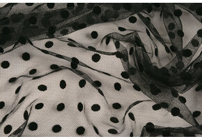 Fine Tulle Dots Medium Black