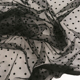 Fine Tulle Dots Small Black