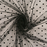 Fine Tulle Dots Small Black