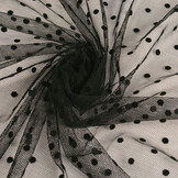Fine Tulle Dots Small Black