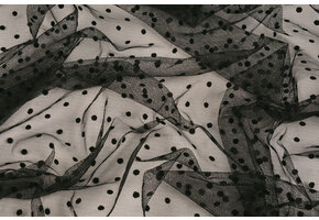 Fine Tulle Dots Small Black