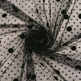 Fine Tulle Dots Mix Black